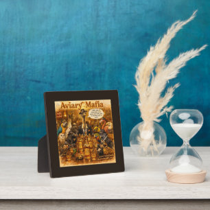 Plaque Photo Dessin animé de la mafia aviaire – Humour de la fa