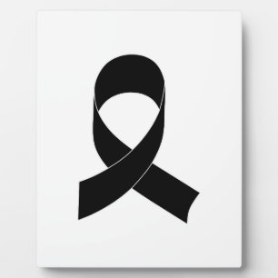Plaque Photo Dessin de ruban noir