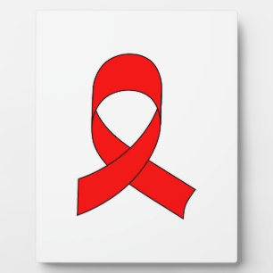 Plaque Photo Dessin de ruban rouge