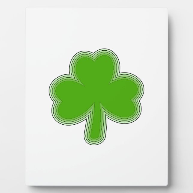 Plaque Photo Dessin Shamrock de Saint Patrick (Devant)