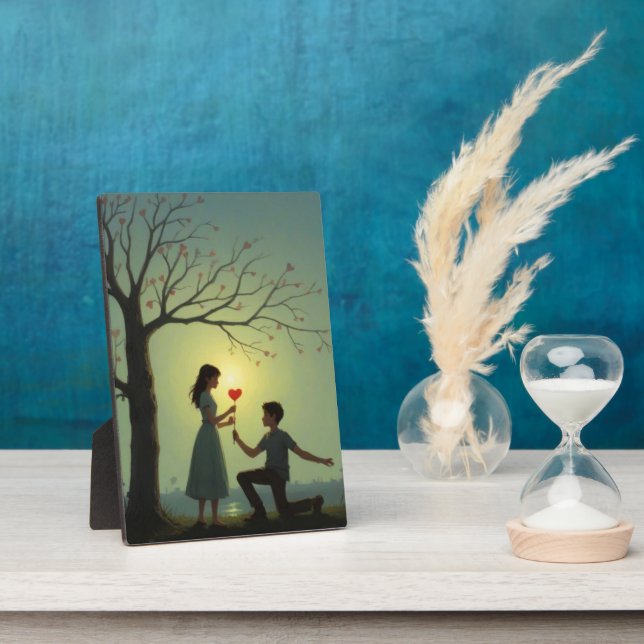 Plaque Photo Deux cœurs, une vie - La Saint-Valentin. (Côté)