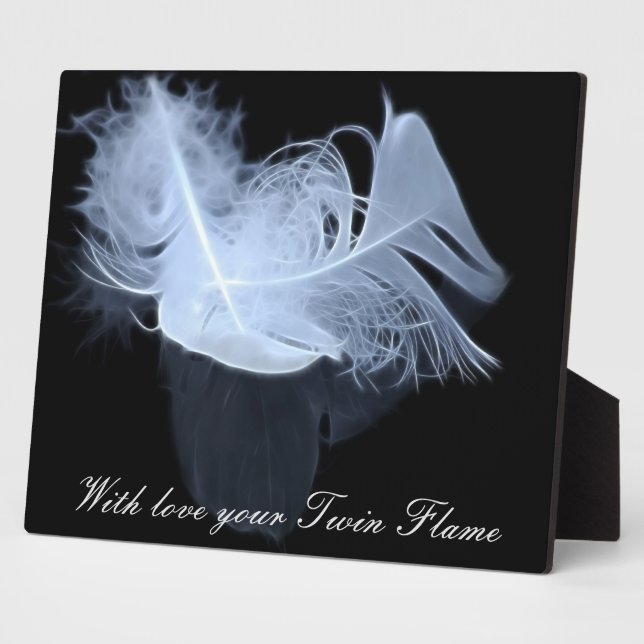 Plaque Photo Deux plumes de flamme et réflexion (Côté)