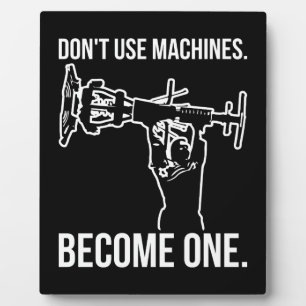 Plaque Photo Devenez Une Machine - Drôle Cartoon Strongman Lift