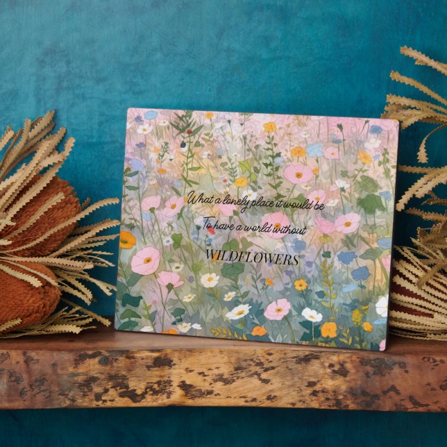 Plaque Photo Devis fleur sauvage Meadow (Côté)