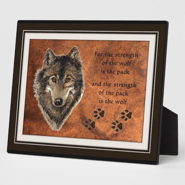 Plaque Photo Devis Wolf et Pack (Côté)