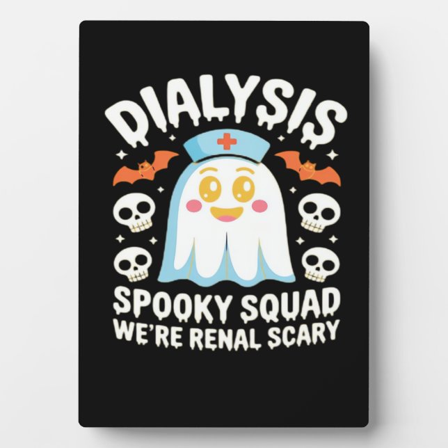 Plaque Photo Dialyse Néphrologie Infirmière Cute Halloween Éffr (Devant)