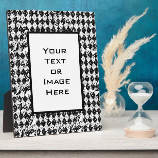 Plaque Photo Diamants Abstraits noirs et blancs