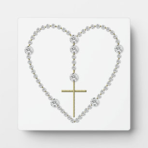 Plaque Photo Diamond Rosary - Hail Mary Full of Grace