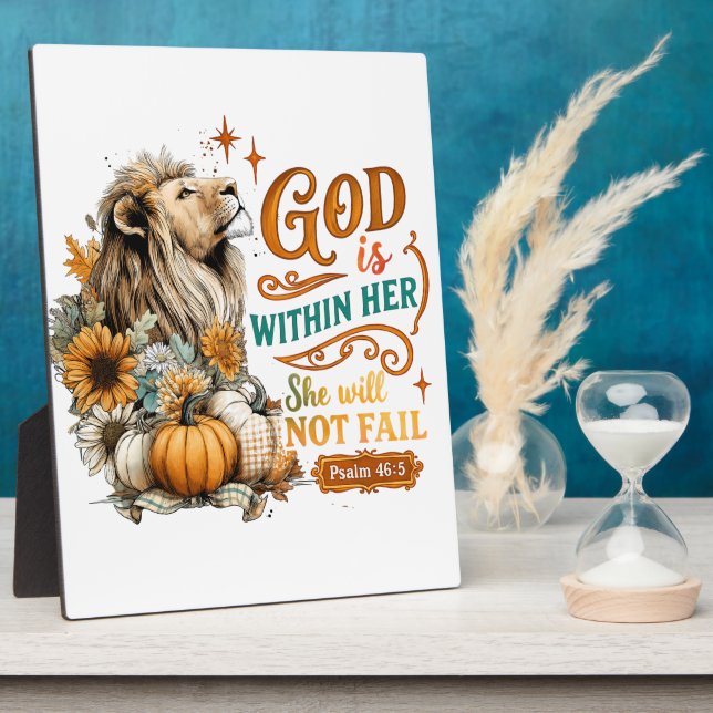 Plaque Photo Dieu Est En Elle... (Côté)