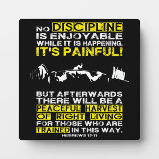 Plaque Photo DISCIPLINE - Motivation de l'entraînement de squat