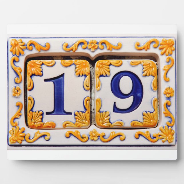 Plaque Photo Dix-neuf (Devant)