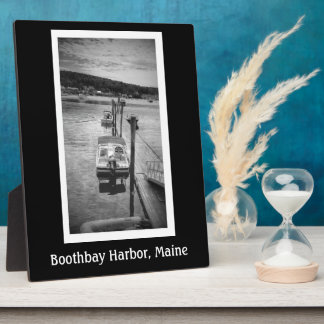 Plaque Photo Dockside Boothbay Harbour 8x10 avec Easel