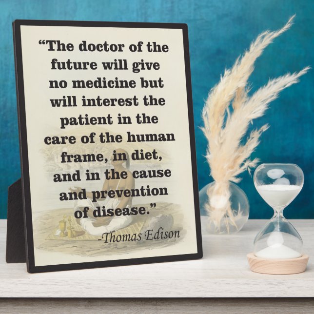 Plaque Photo Docteur du futur Edison Citation Easel (Côté)