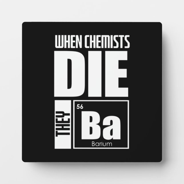 Plaque Photo Don de scientifique | Chimie (Devant)