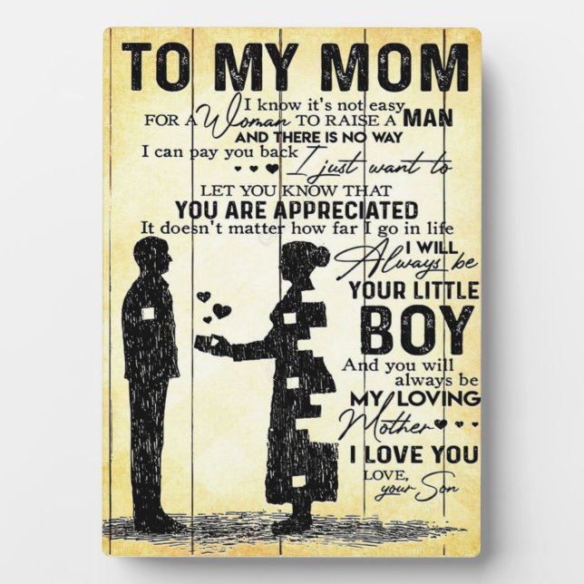 Plaque Photo Don Son To Mom | Cadeau Spécial Pour Famille (Devant)