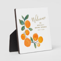 Douce aquarelle Oranges Fruit Rustique Baby Shower