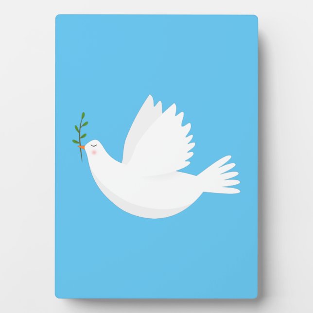Plaque Photo Dove with olive branch (Devant)