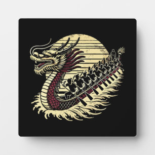 Plaque Photo Dragon Boat Racing - Équipe Vintage de Dragon Boat