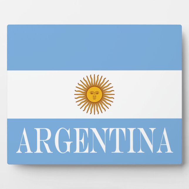 Plaque Photo Drapeau argentin Bandera De Argentina (Devant)