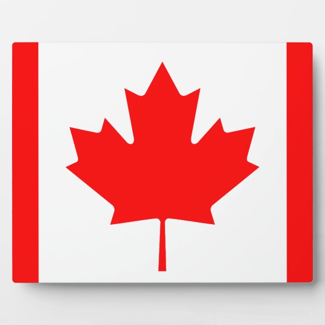 Plaque Photo Drapeau canadien (Devant)