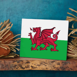 Plaque Photo Drapeau celtique du Dragon rouge du Pays de Galles