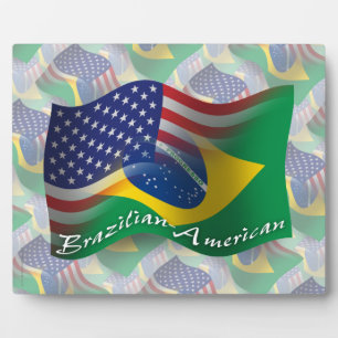Plaque Photo Drapeau de la Brazilian