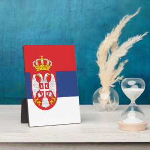 Plaque Photo drapeau de la Serbie