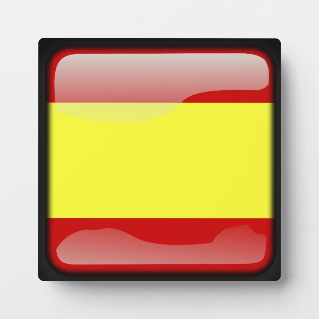 Plaque Photo Drapeau de l'Espagne (Devant)