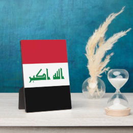 Plaque Photo drapeau de l'Irak