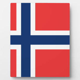 Plaque Photo Drapeau de Norway