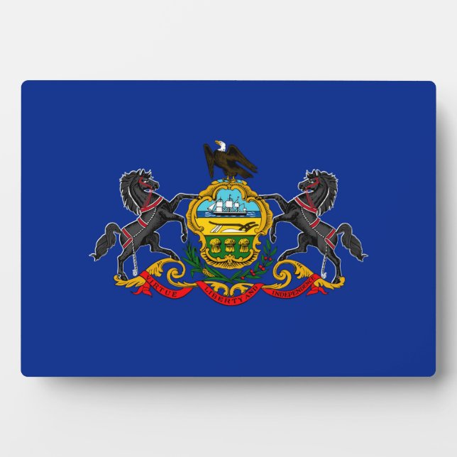 Plaque Photo Drapeau d'État de Pennsylvanie (Devant)