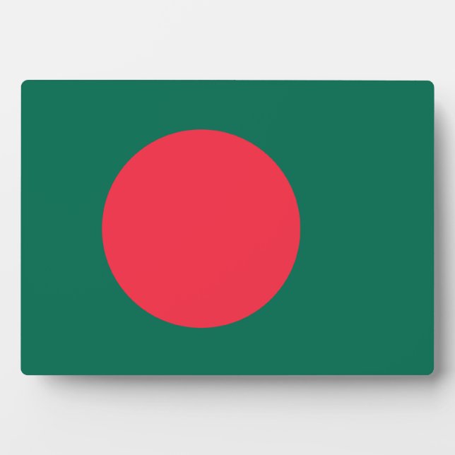Plaque Photo Drapeau du Bangladesh ; Bangladesh ; (Devant)