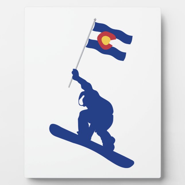 Plaque Photo Drapeau du Colorado (Devant)