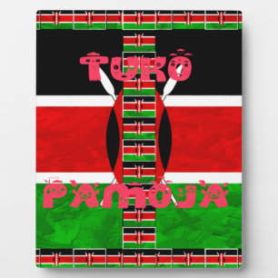 Plaque Photo Drapeau du Kenya : Tuko Pamoja - Design d'art de l