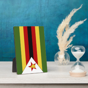 Plaque Photo drapeau du Zimbabwe