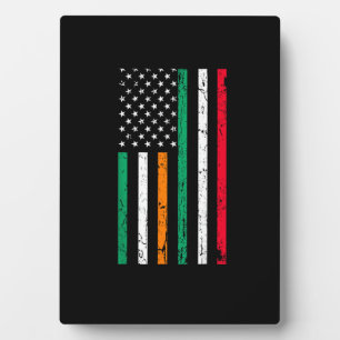 Plaque Photo Drapeau irlandais italien irlandais Italie ST PATR