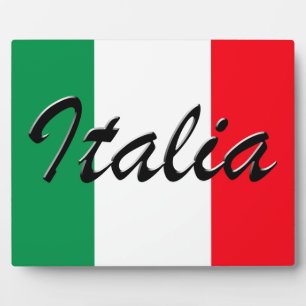 Plaque Photo Drapeau Italia - Haute Qualité