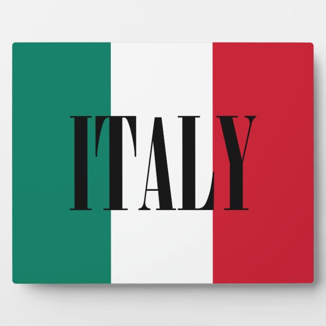 Plaque Photo Drapeau italien Italia Il Tricolore (Devant)
