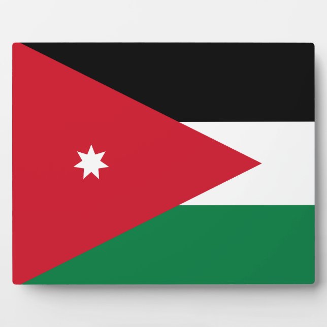 Plaque Photo Drapeau jordanien (Devant)