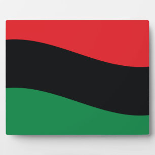 Plaque Photo Drapeau rouge, noir et vert