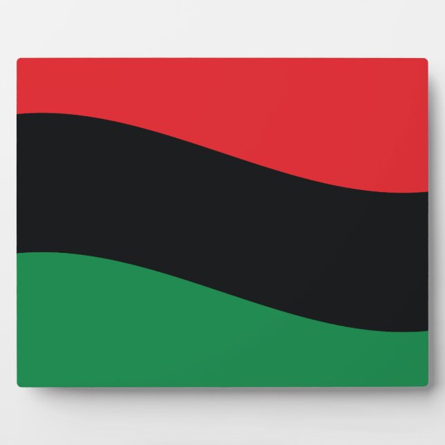 Plaque Photo Drapeau rouge, noir et vert (Devant)