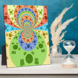 Plaque Photo Drapeau sud-coréen Inspiré Art Abstrait Impression