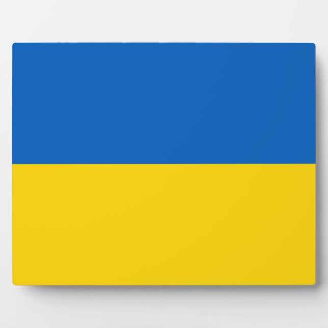 Plaque Photo Drapeau ukrainien (Ukraine) (Devant)