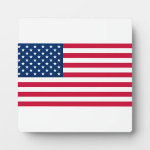 Plaque Photo Drapeau USA - États-Unis d'Amérique - Patriotique