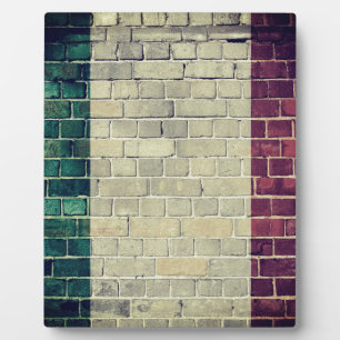 Plaque Photo Drapeau vintage Italie