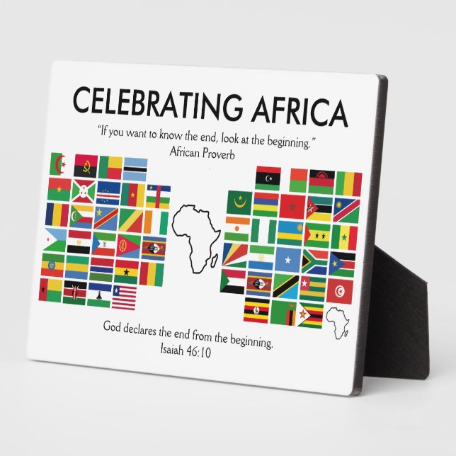 Plaque Photo Drapeaux AFRICAINS FÊTÉS (Côté)