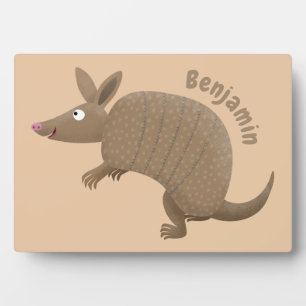 Plaque Photo Drôle armadillo joyeux dessin animé
