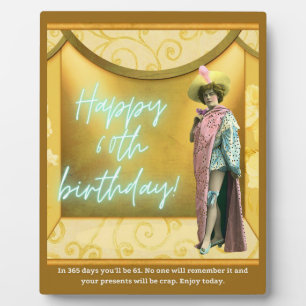 Plaque Photo Drôle Art modifié 60e Anniversaire Tabletop