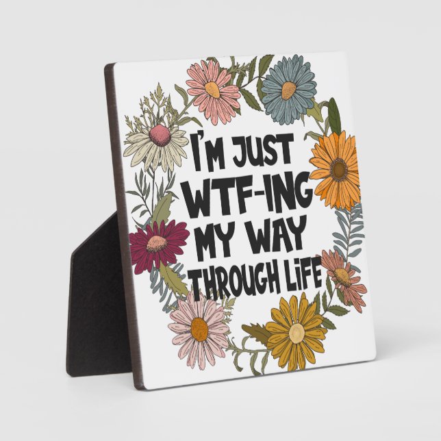 Plaque Photo Drôle Citation Vie Dit Maman Papa Parenthood (Recto)