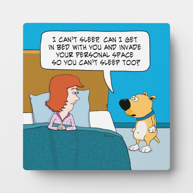 Plaque Photo Drôle et mignon chien veut envahir votre espace (Devant)